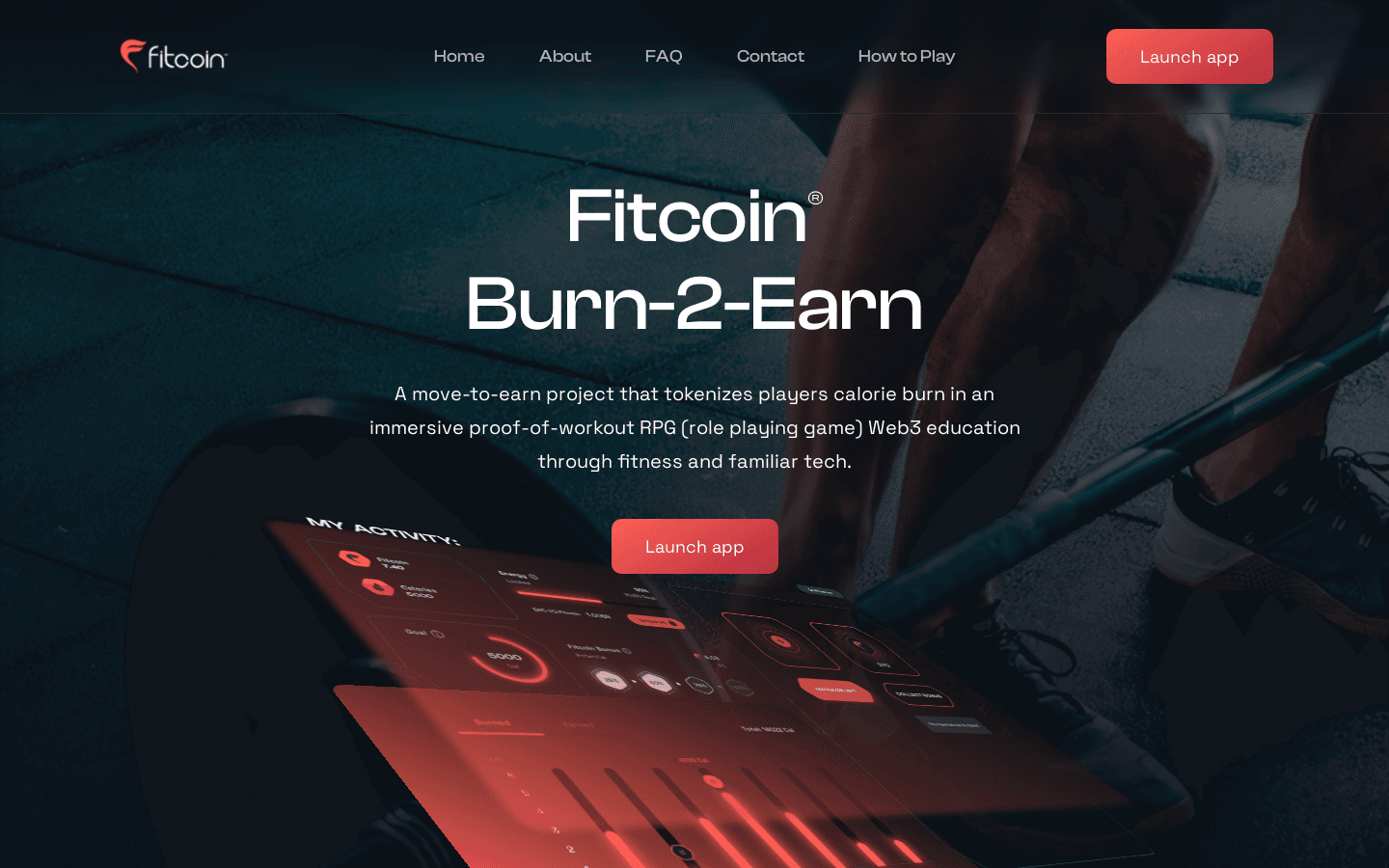 FitCoin platform screenshot